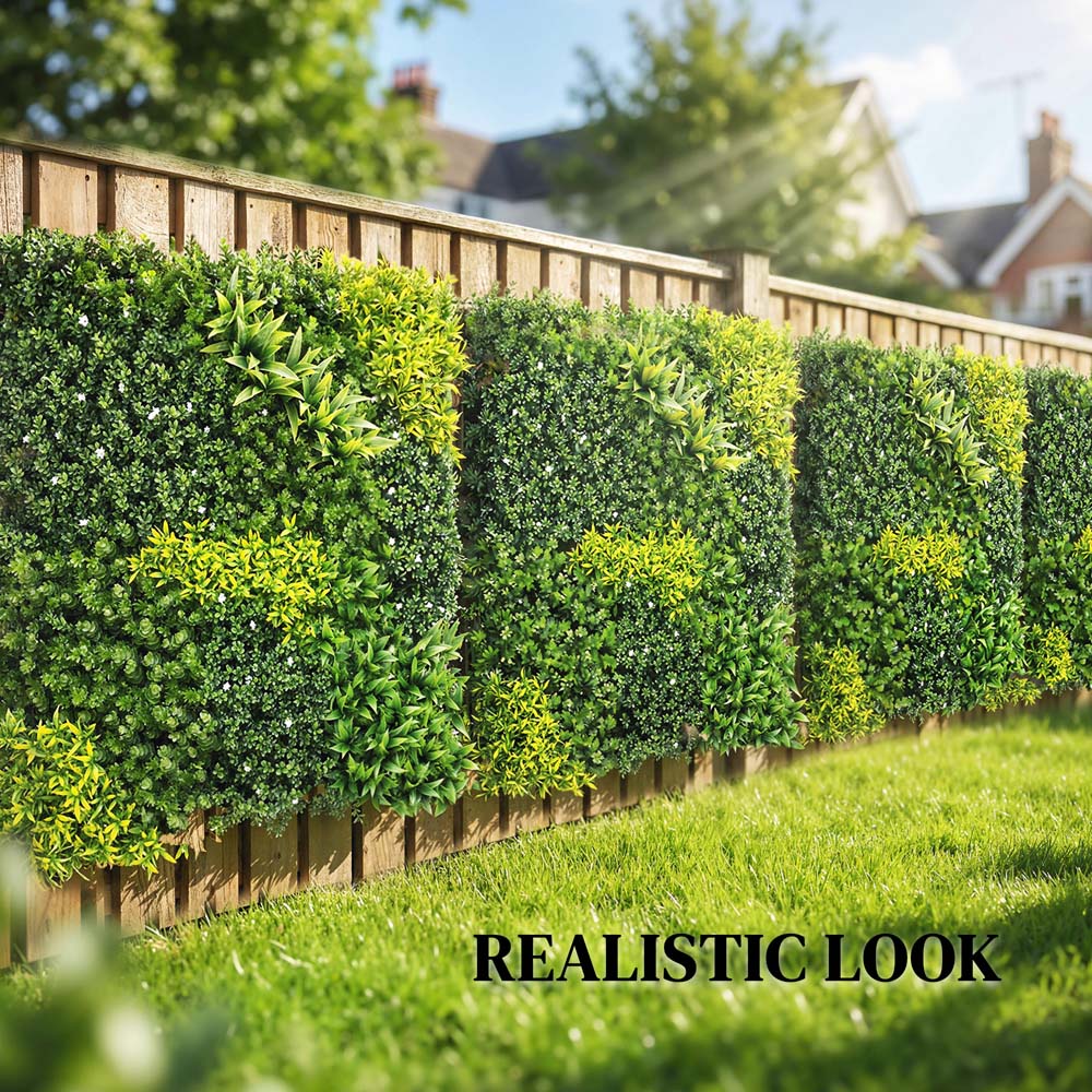 Outsunny Green Mixed Artificial Grass Backdrop Wall Panel 100 x 100cm Image 3