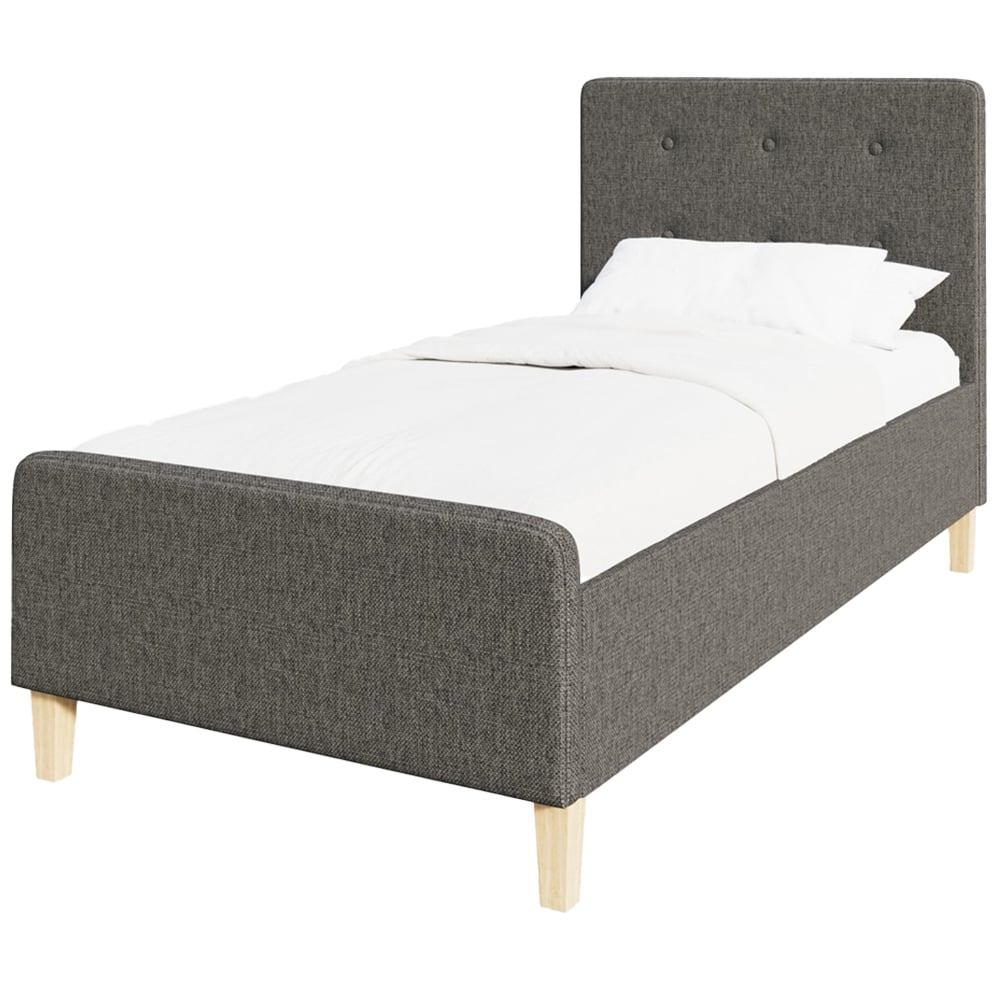 GFW Ashbourne Single Dark Grey Ottoman Bed Image 2