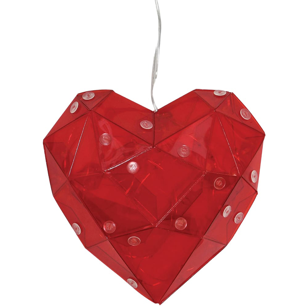 Iridescent Heart Curtain Light - Red Image 2