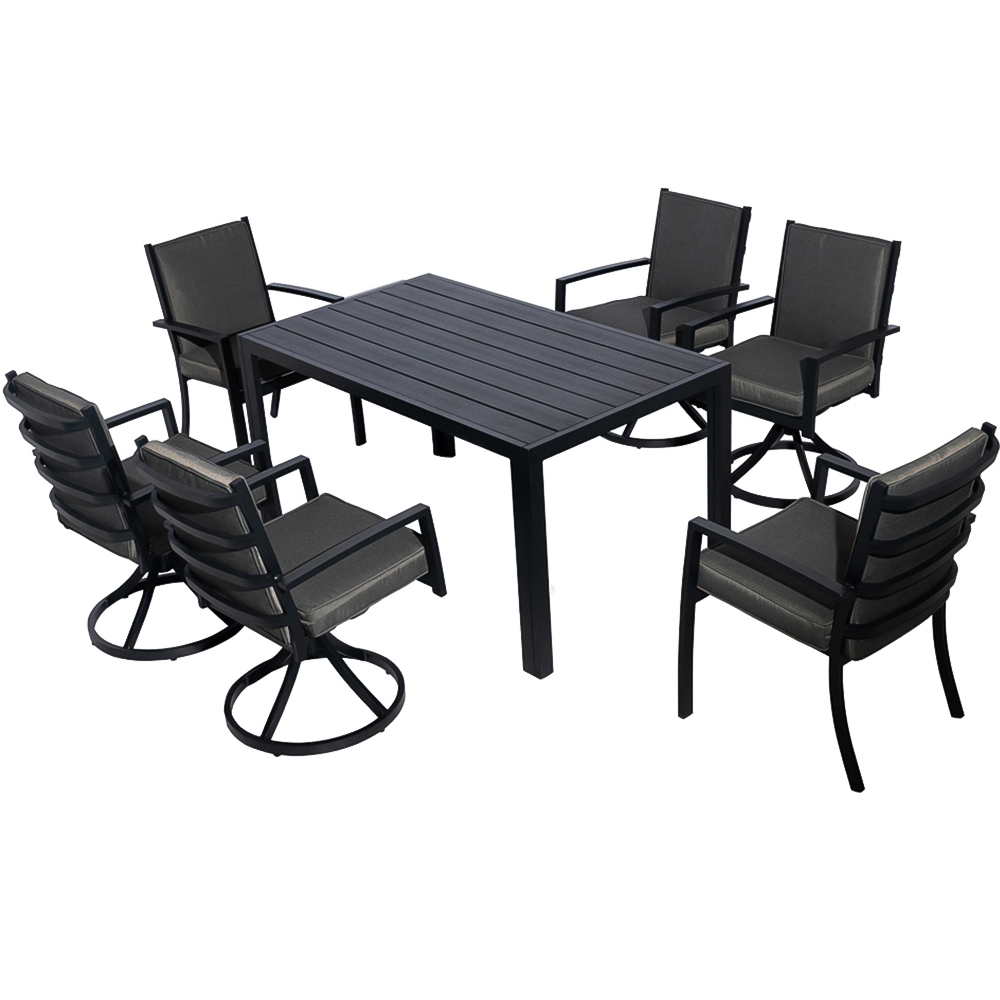 Furniture One 6 Seater Aluminium Garden Dining Set Image 2