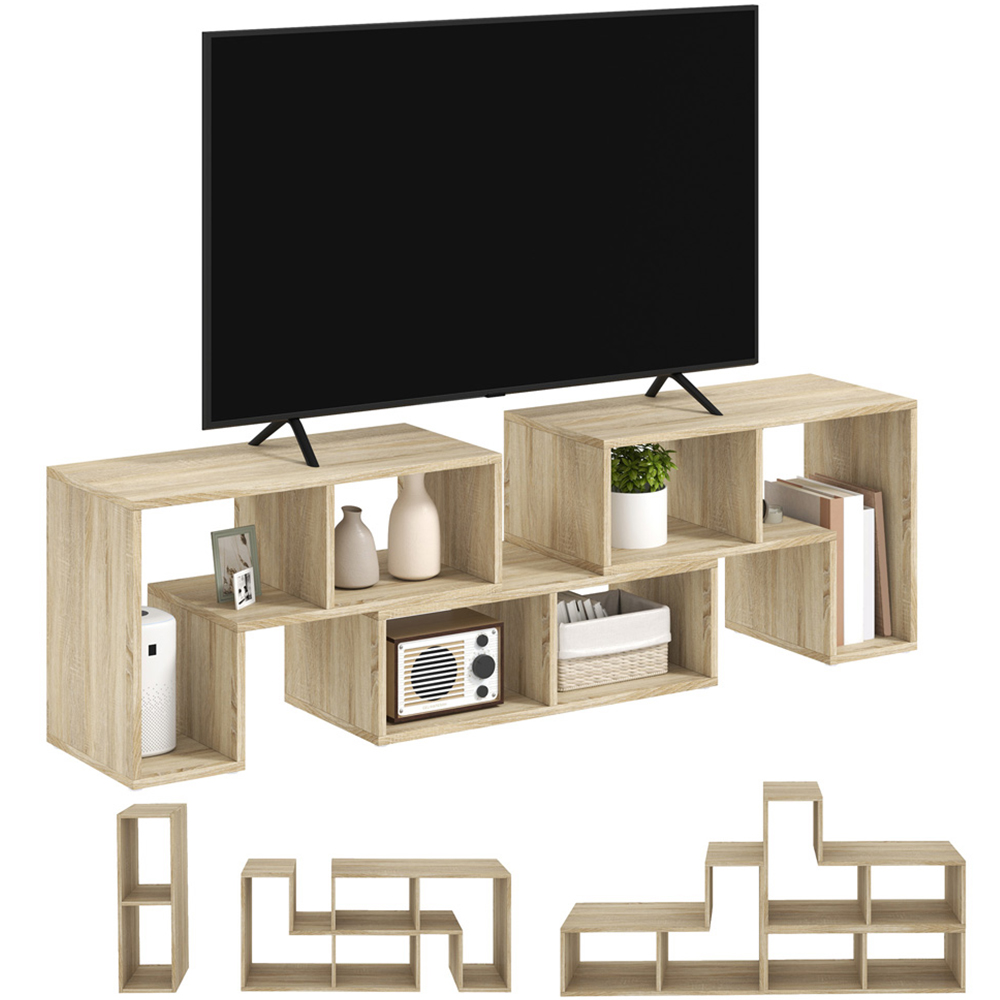 HOMCOM Grey Modular TV Unit Image 3