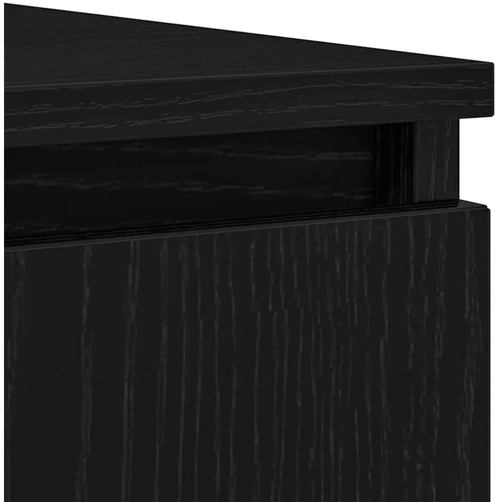 vidaXL 2 Door 4 Drawer Black Wooden Sideboard Image 8