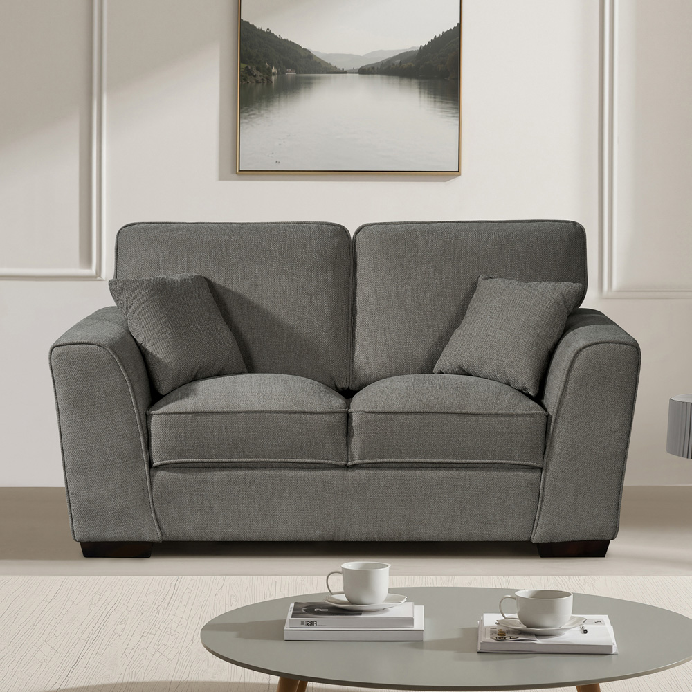 Artemis Home Colman 2 Seater Charcoal Fabric Sofa Image 3