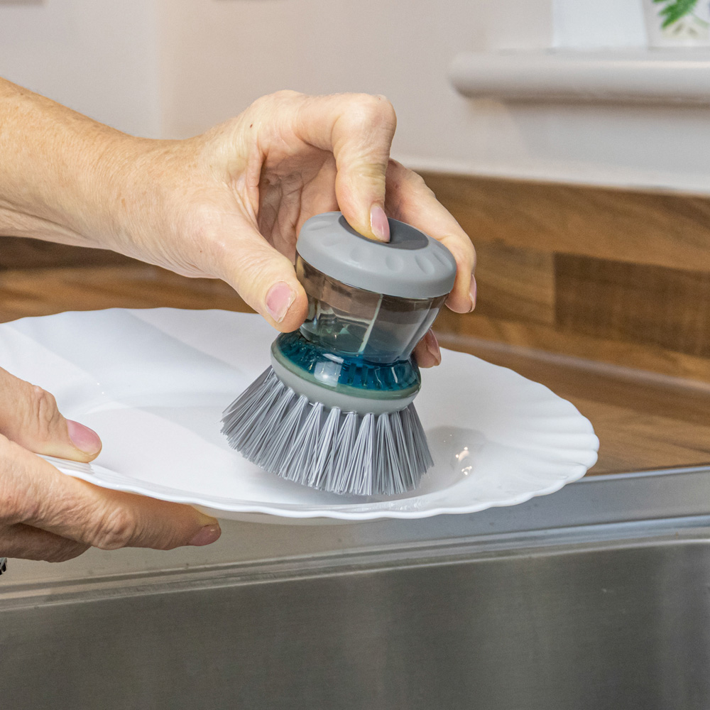 JVL Kitchen Soap Dispenser Scrubbing Brush Image 7