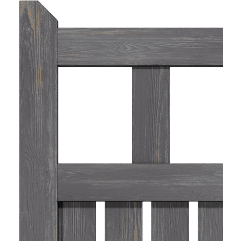 Living and Home Grey Wooden Garden Fence Door 90 x 120cm Image 5