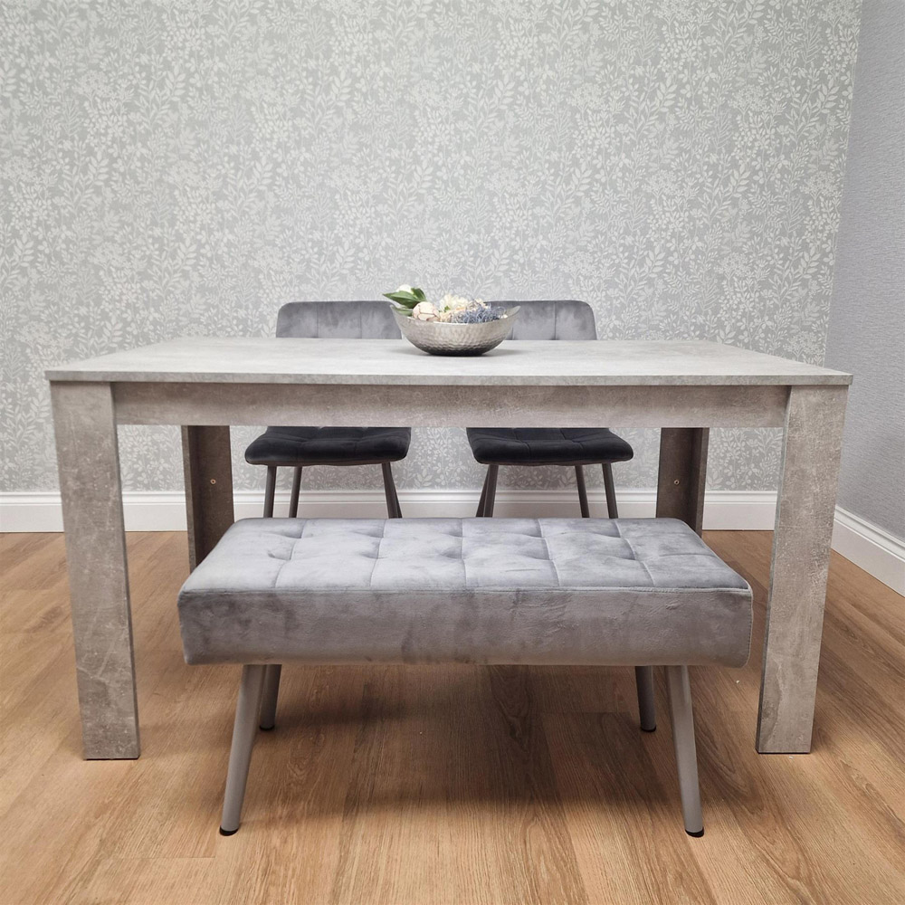 Kosy Koala 4 Seater Stone Dining Set Grey Image 4