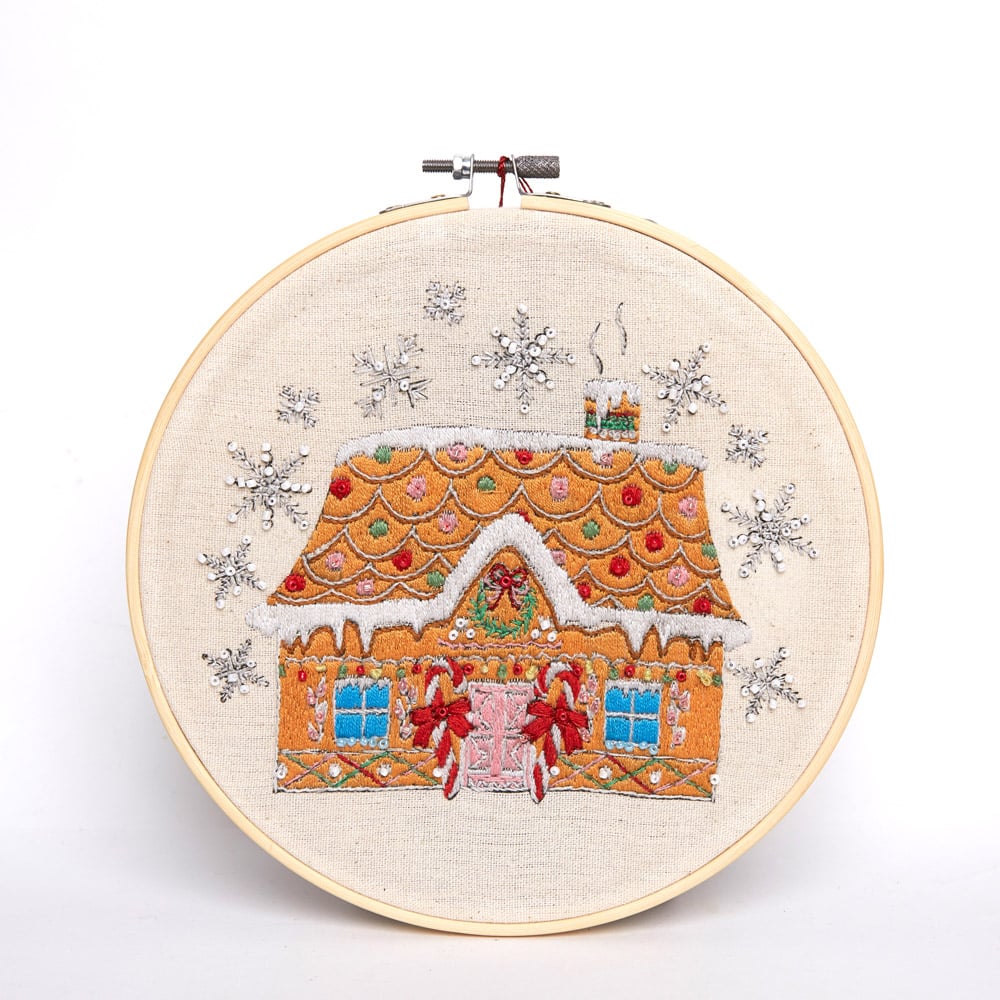 Sew & So On Multicoloured Gingerbread House Embroidery Craft Set 8 inch Image 3