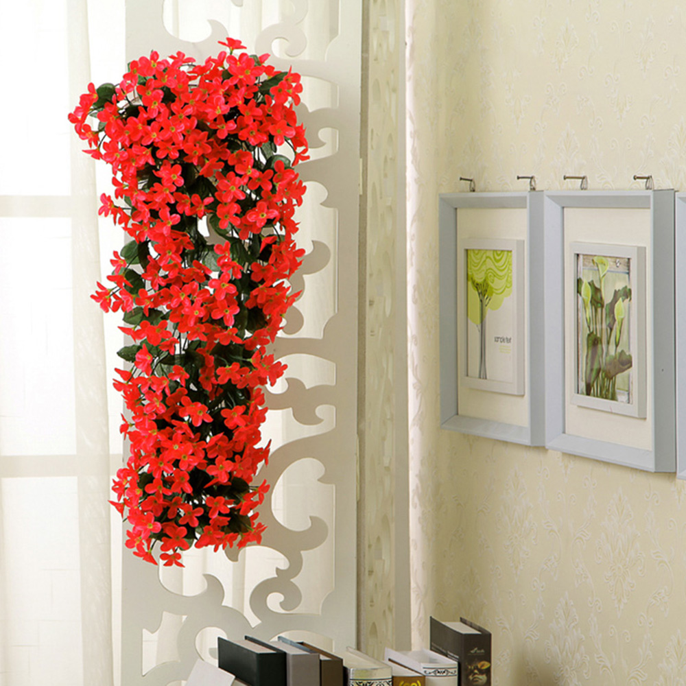 Living and Home Red Wisteria Hanging Vines 4 Pack Image 3