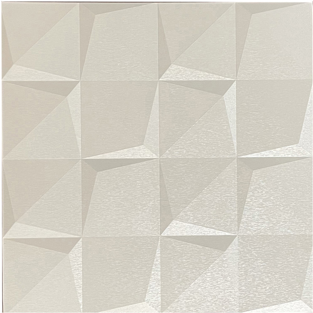 Britwall Luxury Angular 3D Grid PU Leather Wall Panel 600 x 600mm 4 Pack Image 3