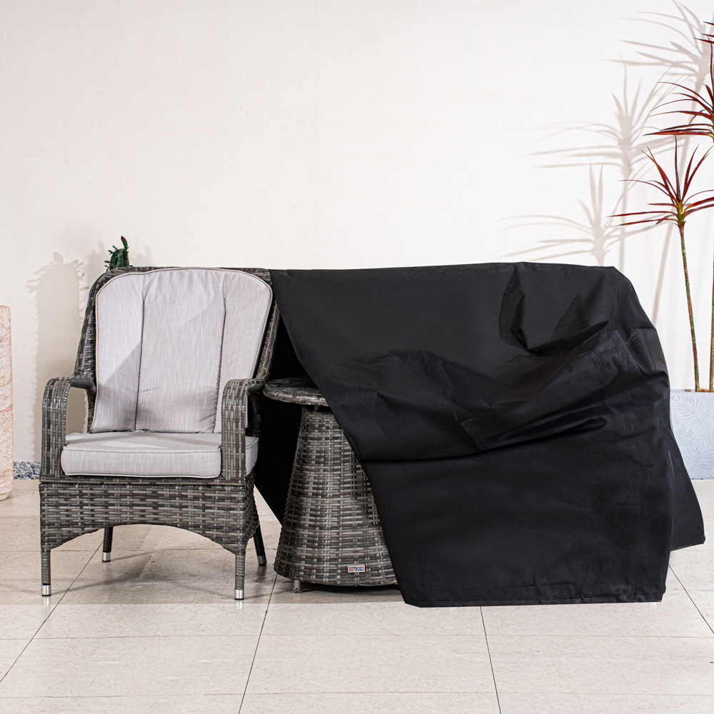 Direct Wicker Black Heavy Duty Bistro Set Cover 91 x 192 x 73cm Image 6