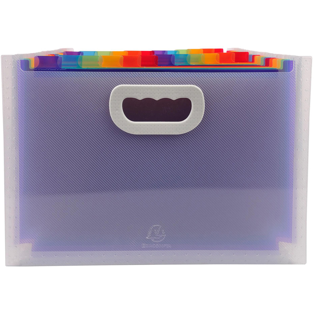 Exacompta Crystal 24P Expanding File with Handle 4 Pack Image 3