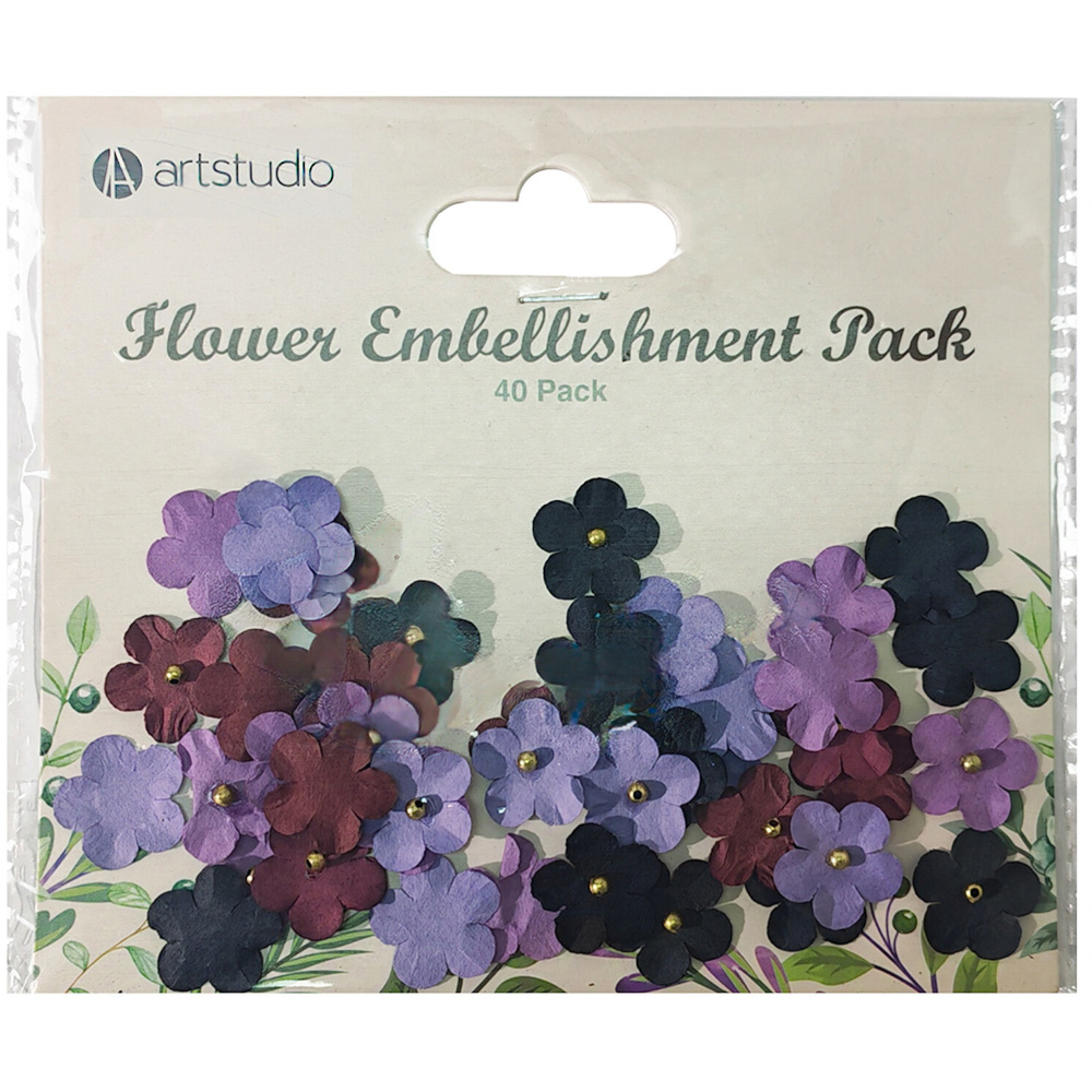Pack of 40 Decorative Flower Embellishments Image 7