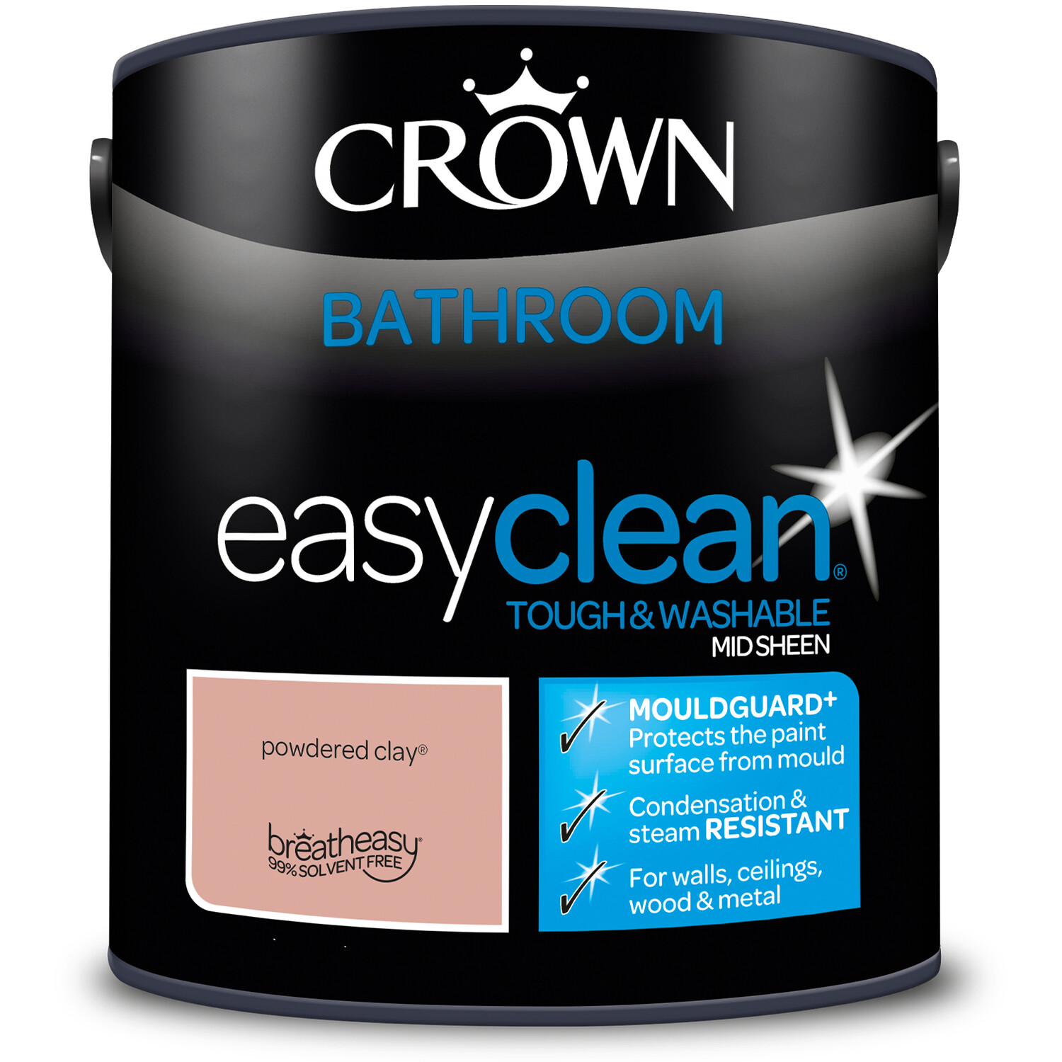 Crown Easyclean Bathroom Paint - Powdered Clay Image 7