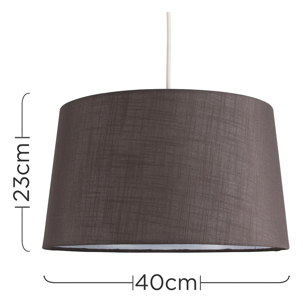 ValueLights Doretta Grey Tapered Lamp Shade Image 5