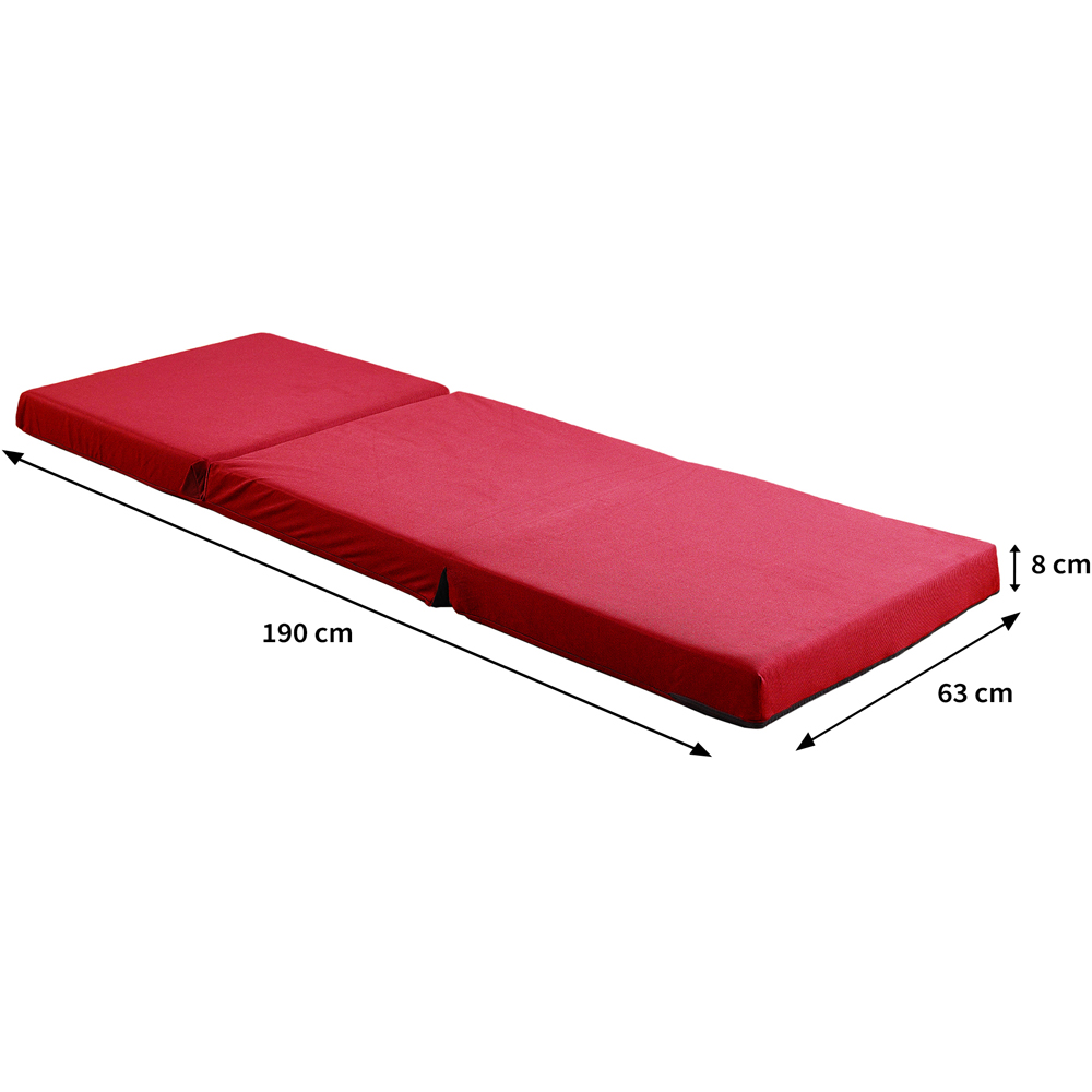 Visco Therapy Single Red Folding Futon Z Bed Mattress Image 5