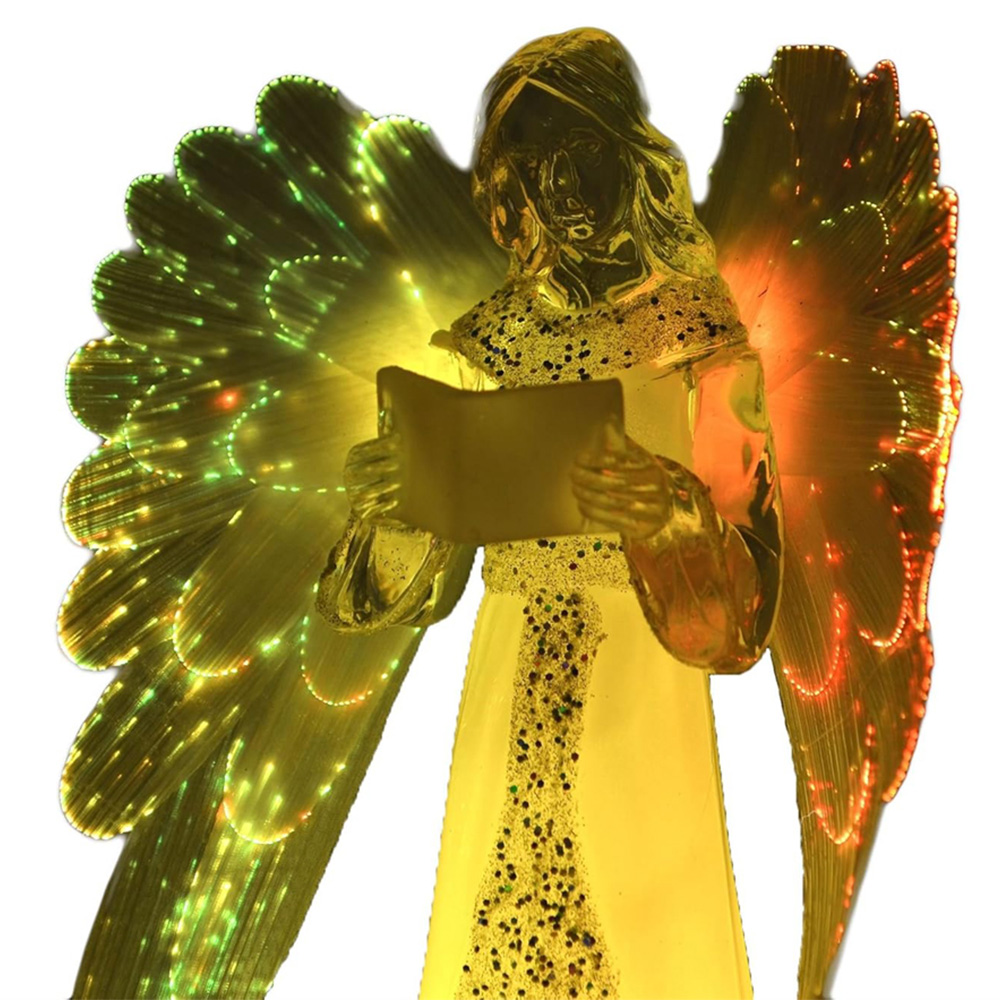 Shatchi Christmas Novelty LED Colour Changing Wings Angel Figure Image 3