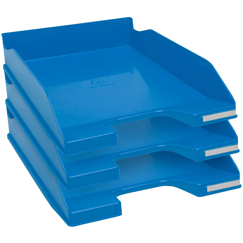 Exacompta Bee Blue Turquoise Letter Tray 6 Pack Image 6