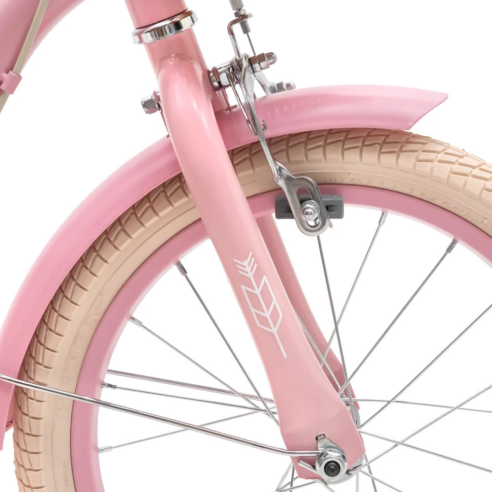 Huffy Vintage 16 inch Pink Kids Bike with Basket and Stabilisers Image 8