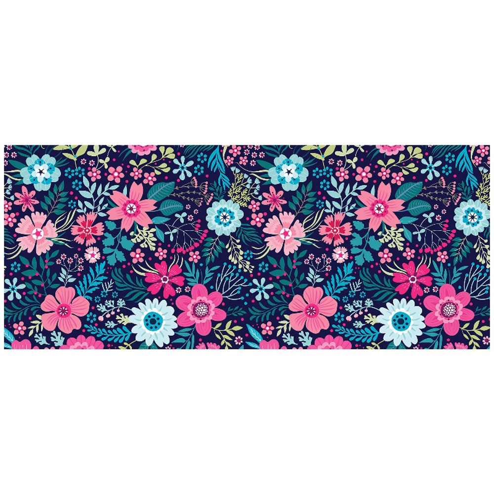 Warren Reed Designer Colourful Flower Pattern Glass Bathroom Splashback 25 x 60cm Image 2