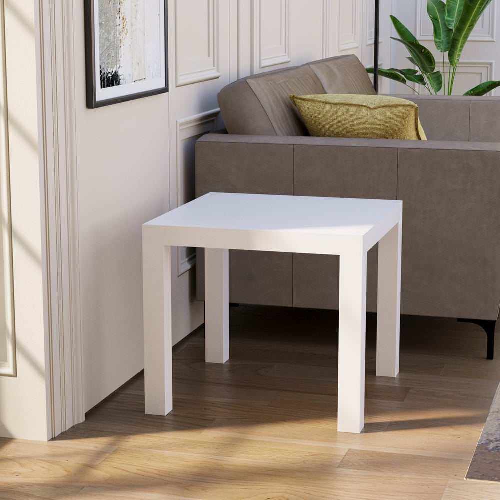 Vida Designs Beeston White Side Table Image 6