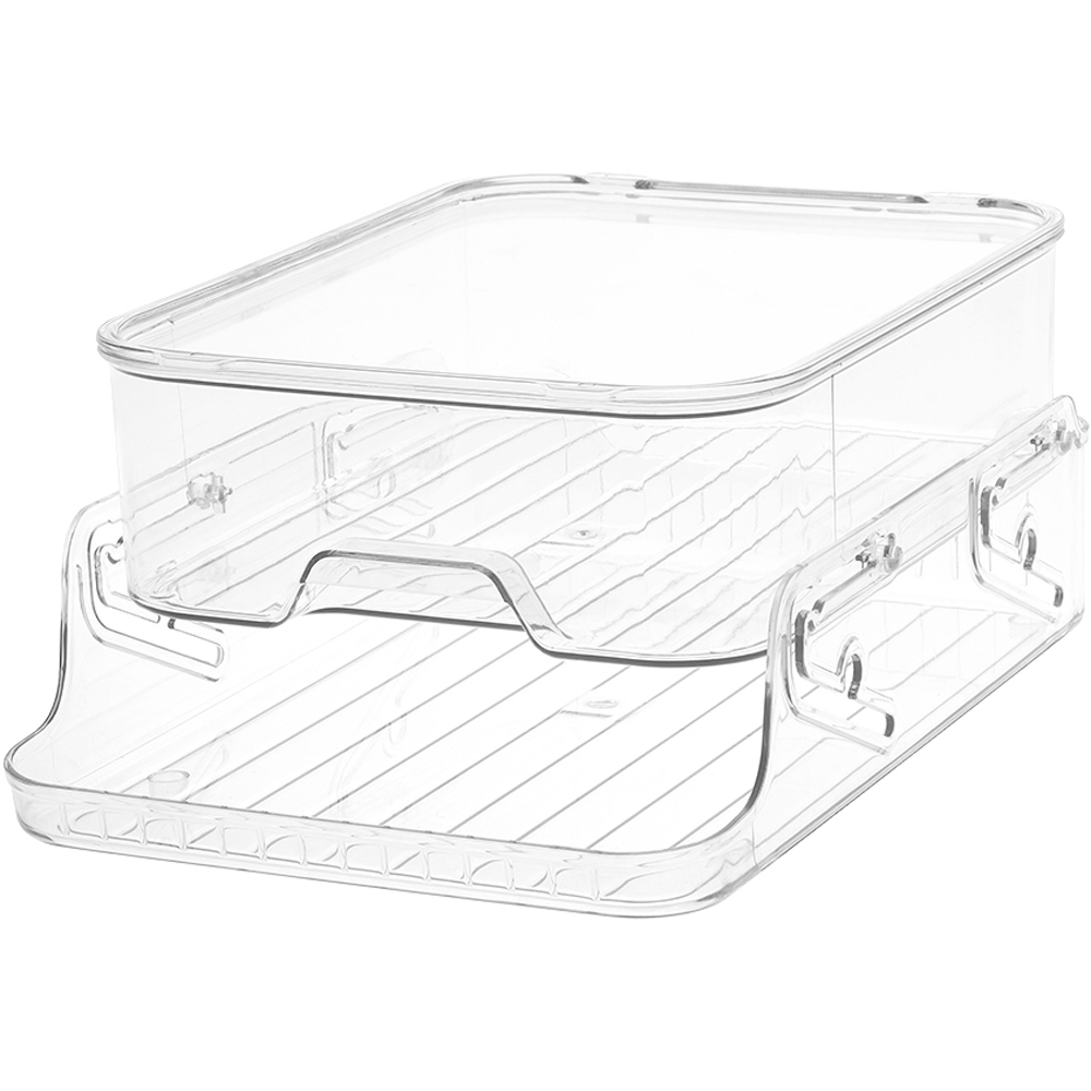 Living and Home Clear Sliding Desktop Storage Organiser Image 3