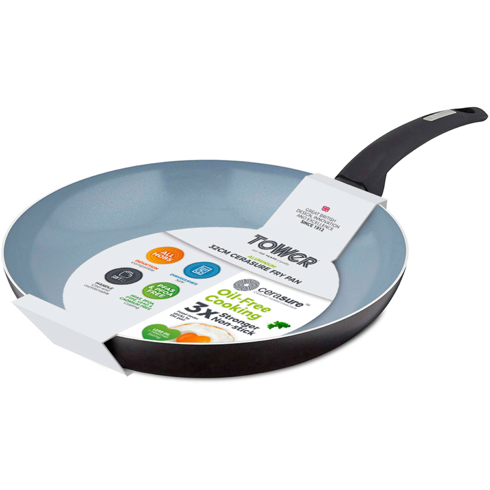Tower Cerasure 32cm Grey Aluminium Non-Stick Frying Pan Image 2