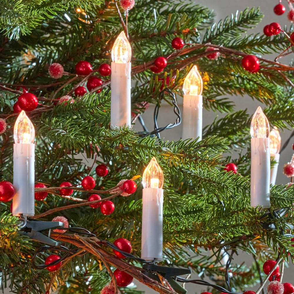 Samuel Alexander 30 Warm White LED Candle Green String Light 7m Image 1