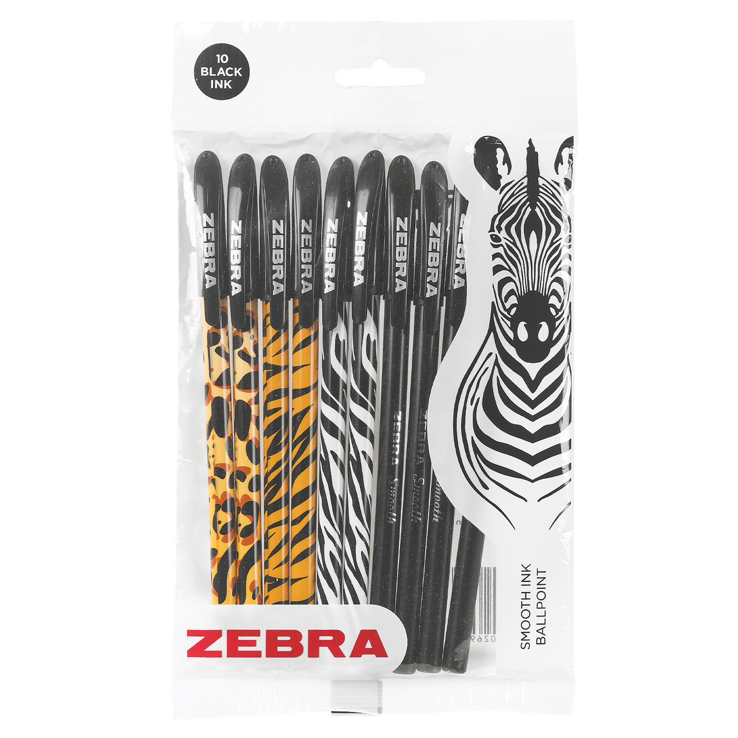 Zebra Black Ballpoint Pen 10 Pack Image