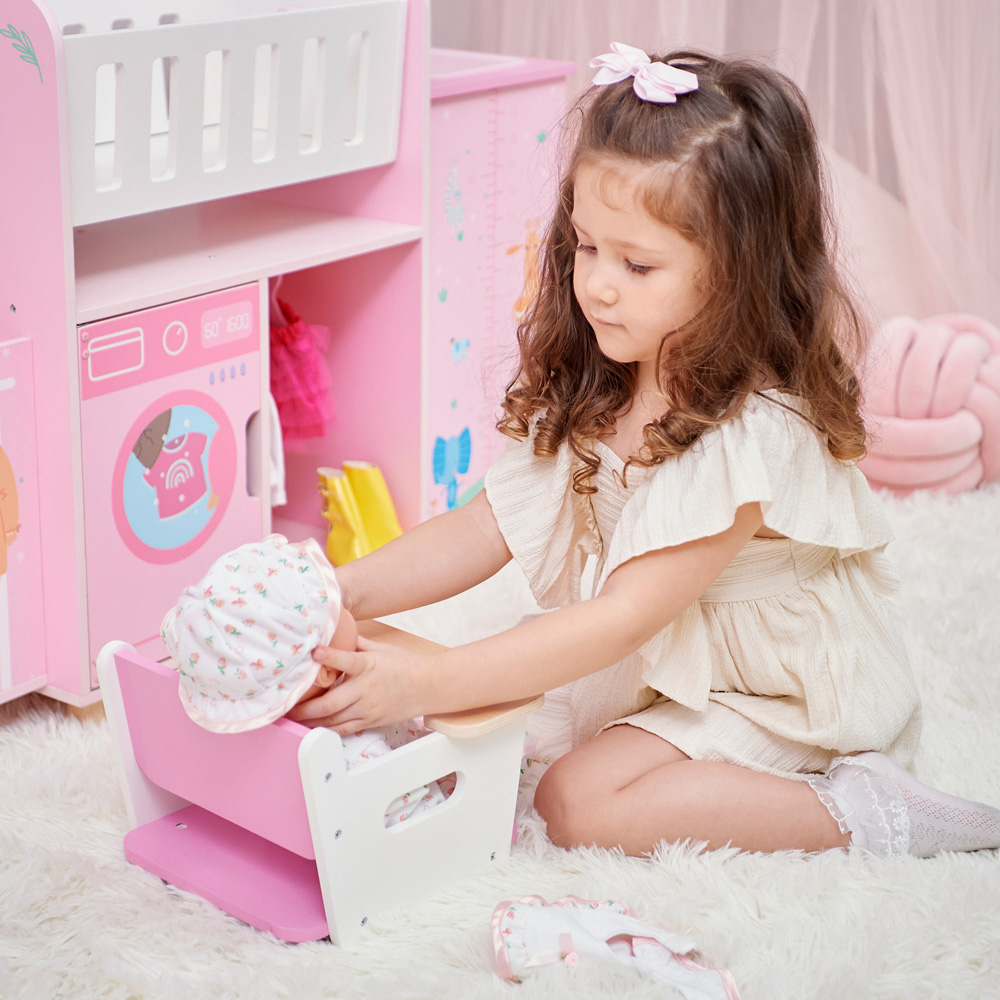 Teamson Kids Olivia's Little World Baby Pink Amanda 6-in-1 Doll Nursery Station Image 5