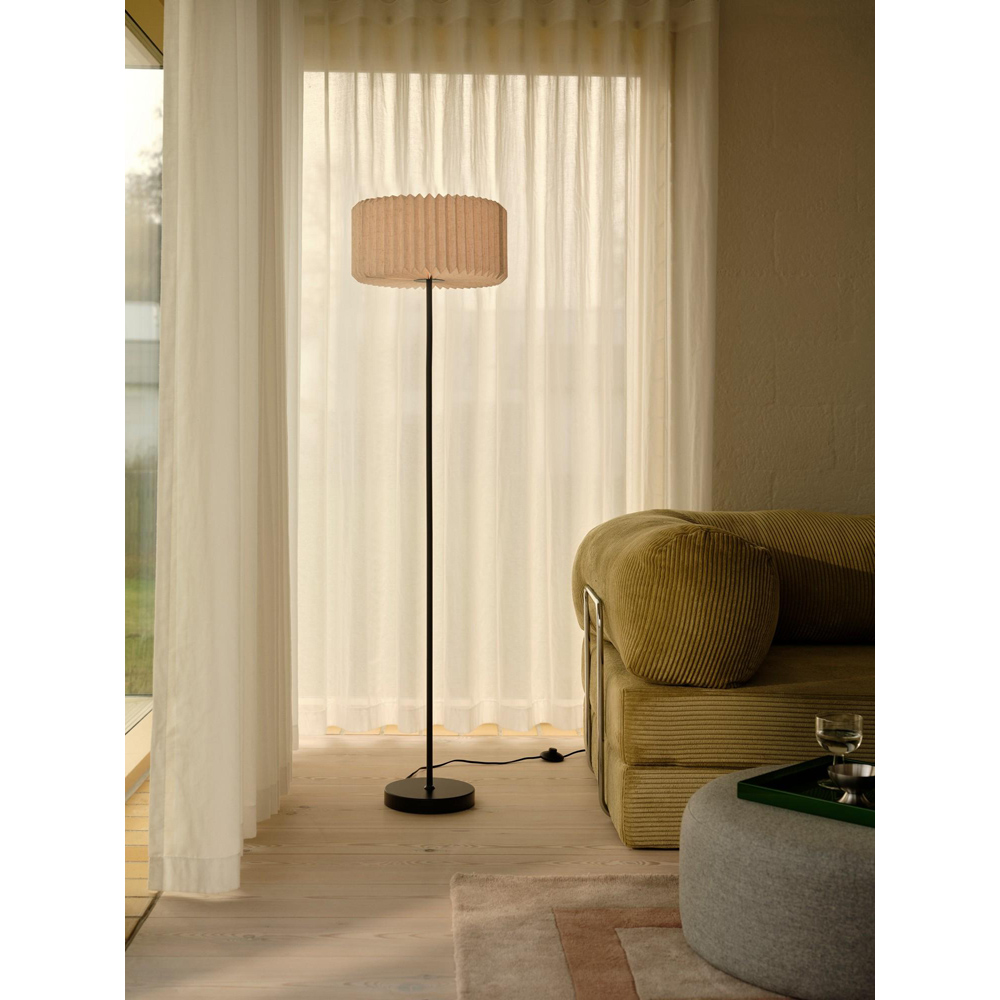 Nordlux Vivienne Black Pleated Floor Light Image 2