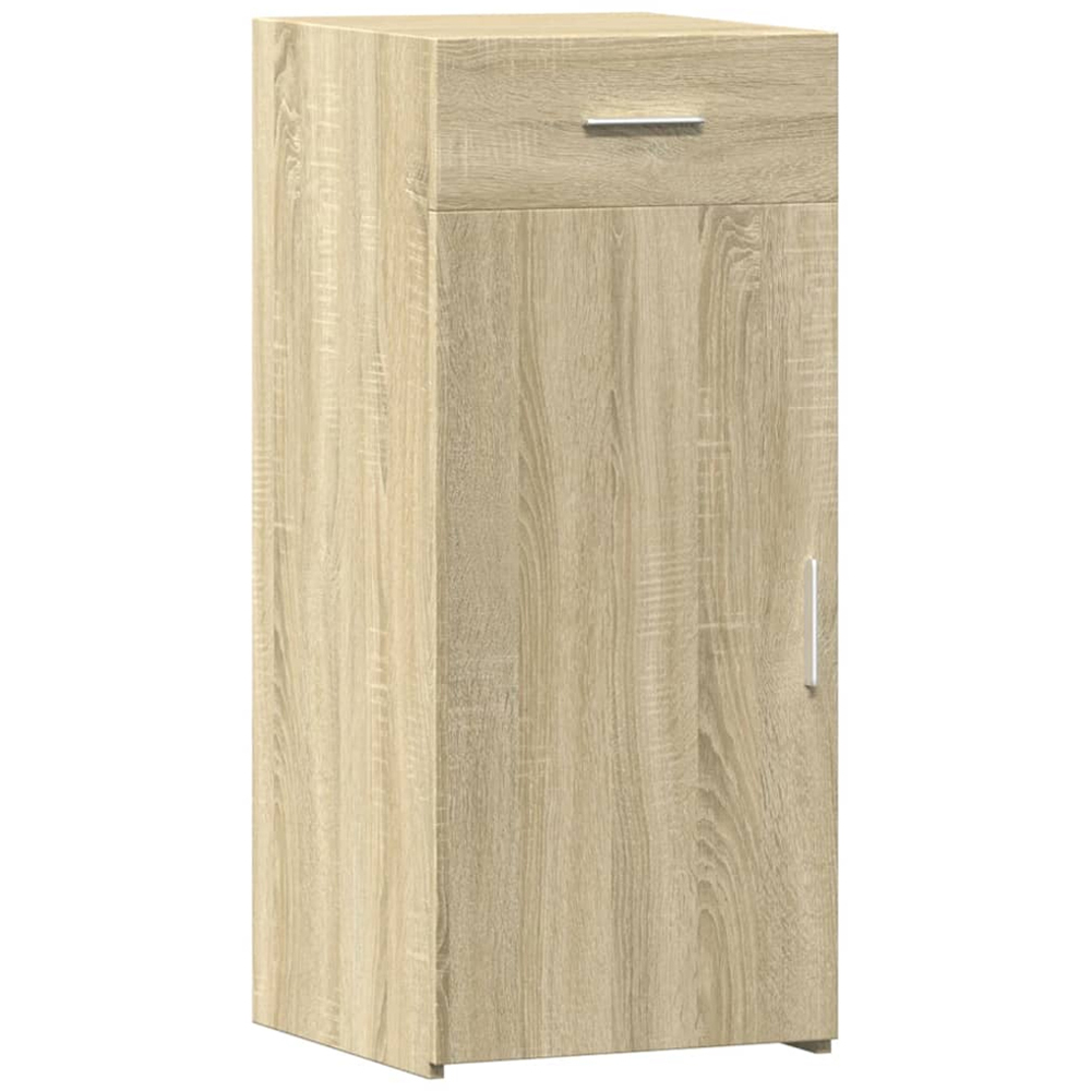 vidaXL Single Door Single Drawer Sonoma Oak Sideboard Image 2