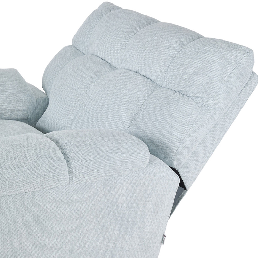 Living and Home Blue Chenille 270 Swivel Electric Recliner Chair with USB Charging Image 7