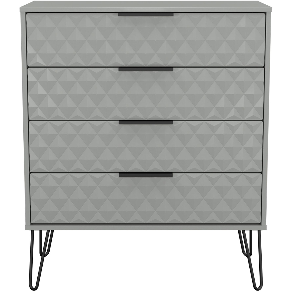 Crowndale Harlequin 4 Drawer Dusk Grey Chest of Drawers Ready Assembled Image 3