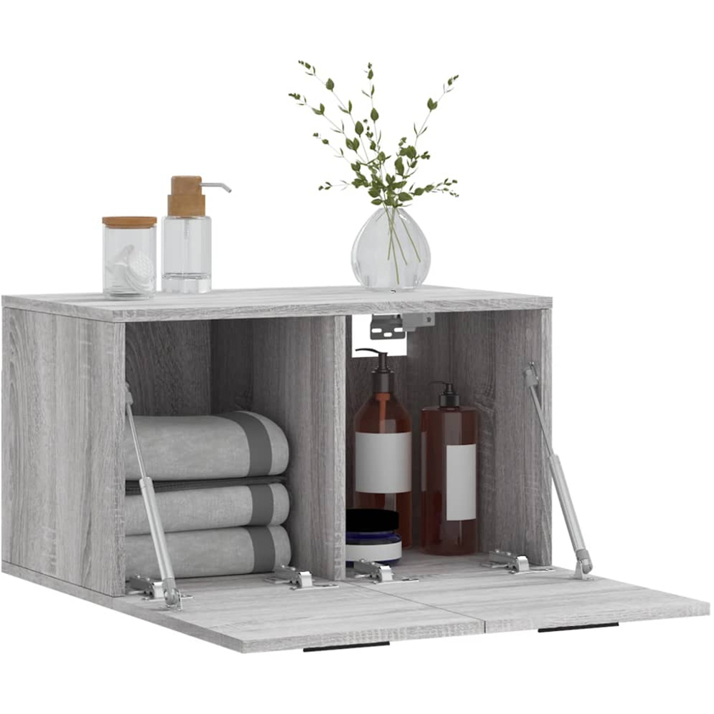 vidaXL 2 Door Grey Sonoma Oak Wall Cabinet Image 4
