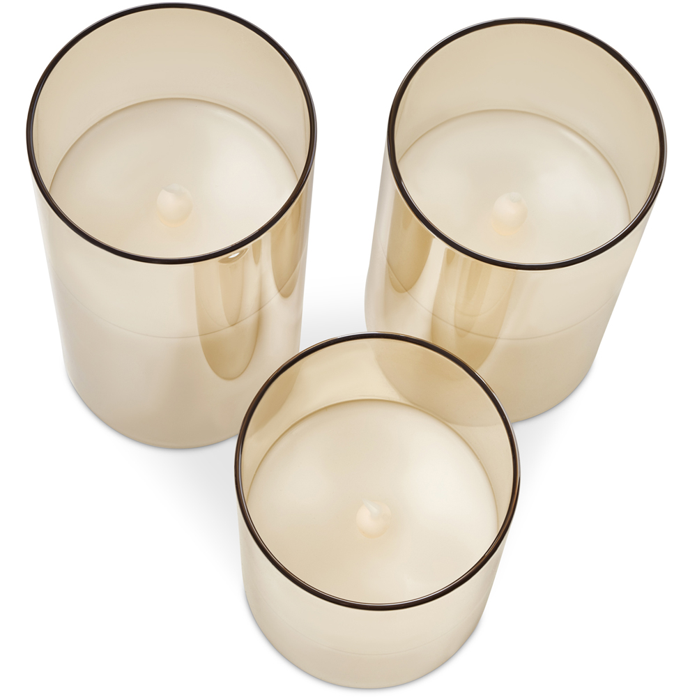 SA Products 3 Piece Clear LED Candles Set Image 4