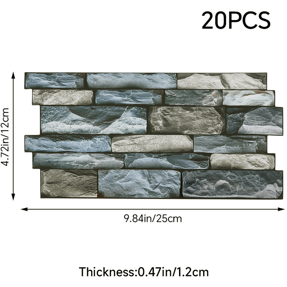 Living and Home Marble Effect Dark and Light Green Self-Adhesive Wall Tile Sticker 20 Pack Image 8