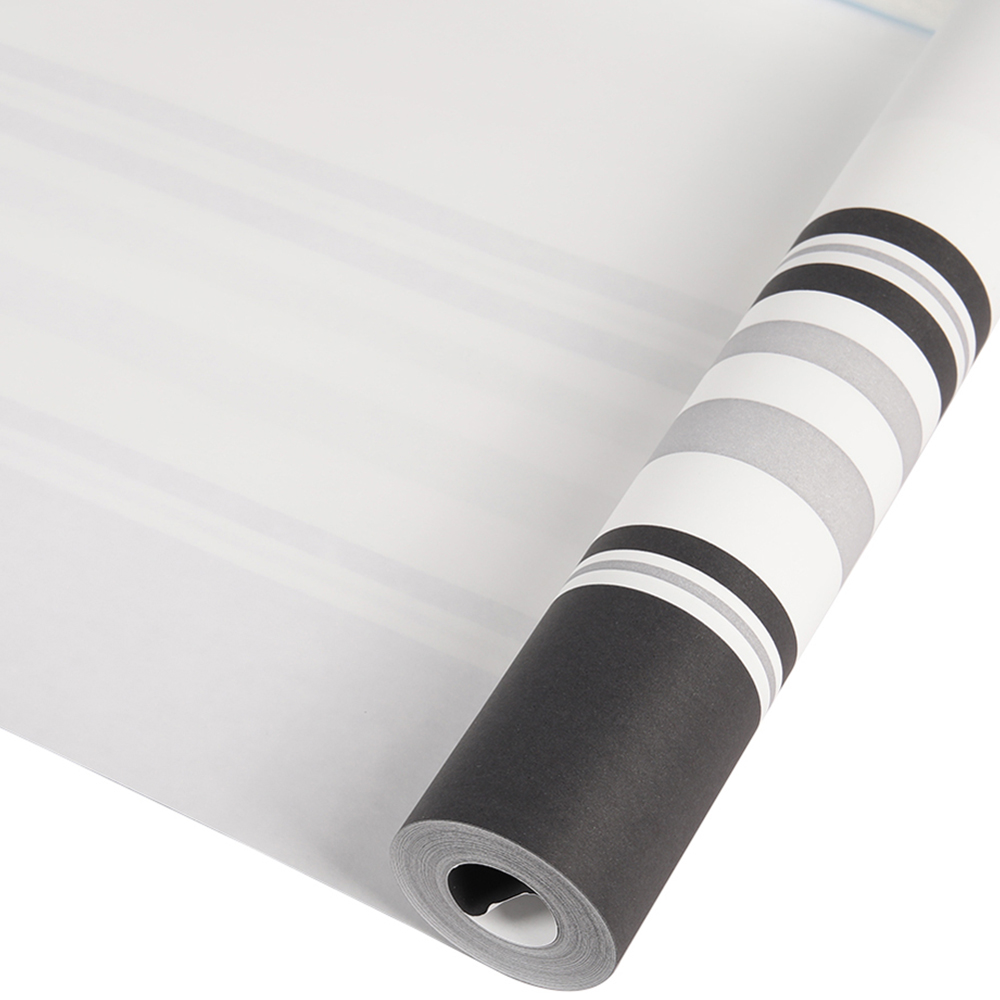 Living and Home Striped Grey and Black Non-Woven Wallpaper Image 6