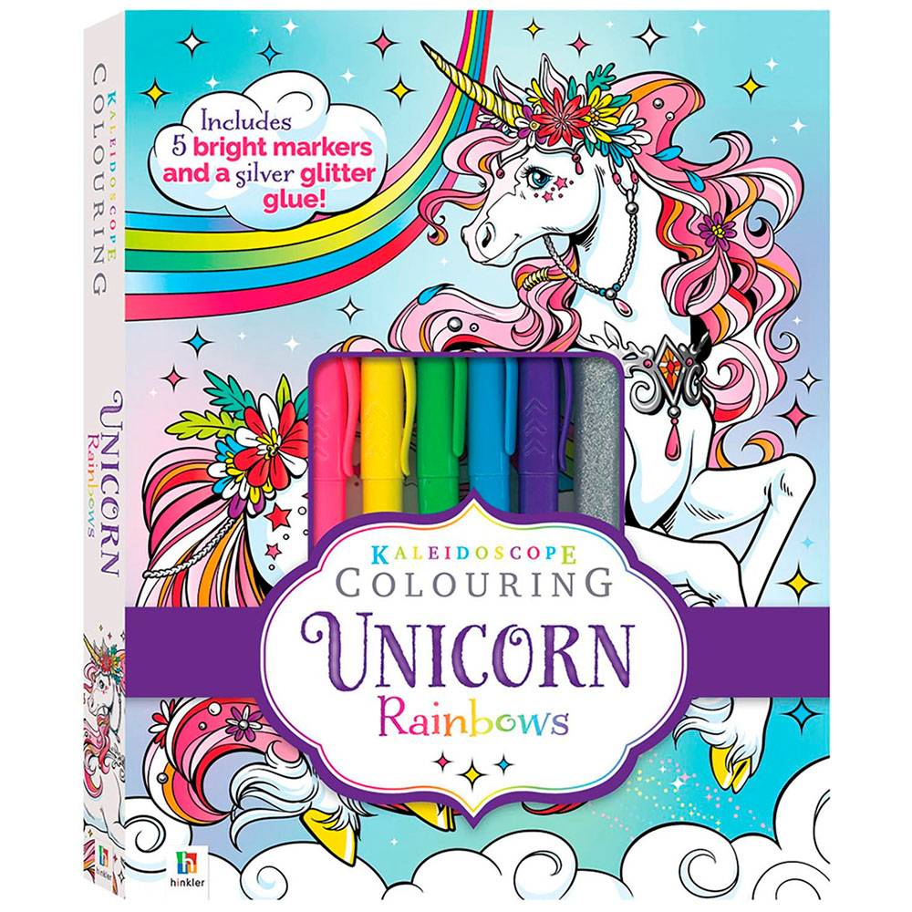 Kaleidoscope Colouring Unicorn Rainbows Image