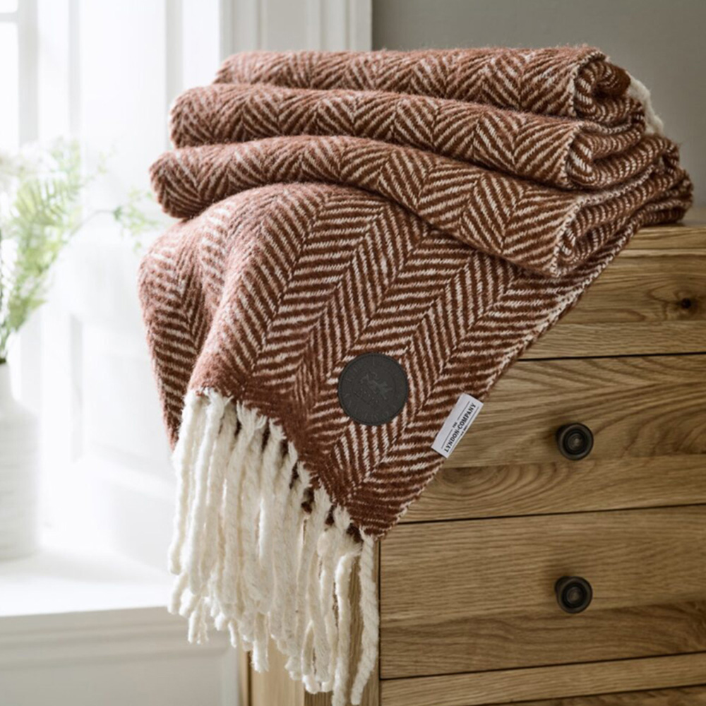 Deyongs Moorland Russet Wool Throw 130 x 170cm Image 2