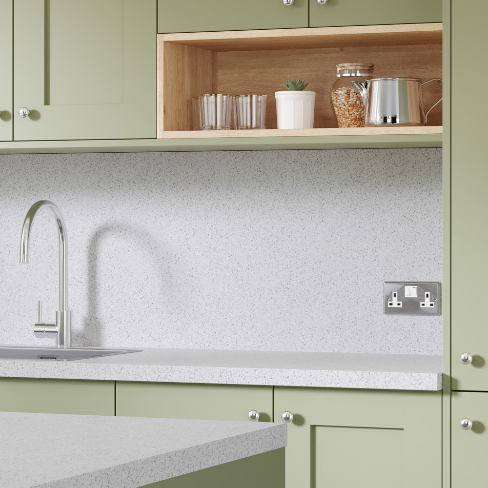 Options Plus Lunar Quartzstone Post-Formed Laminate Kitchen Breakfast Bar 4100 x 900 x 38mm Image 5