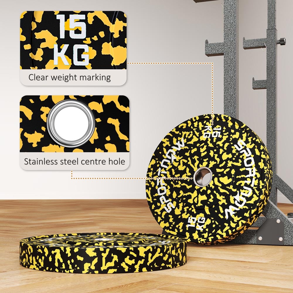 SPORTNOW Olympic Weight Lifting Weight Plates 15kg 2 Pack Image 6