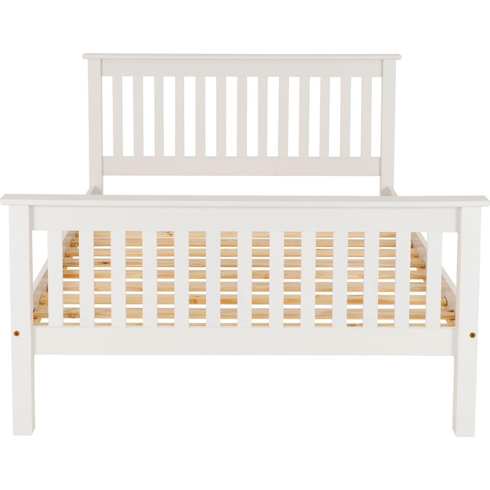 Seconique Monaco Small Double White High End Bed Image 4