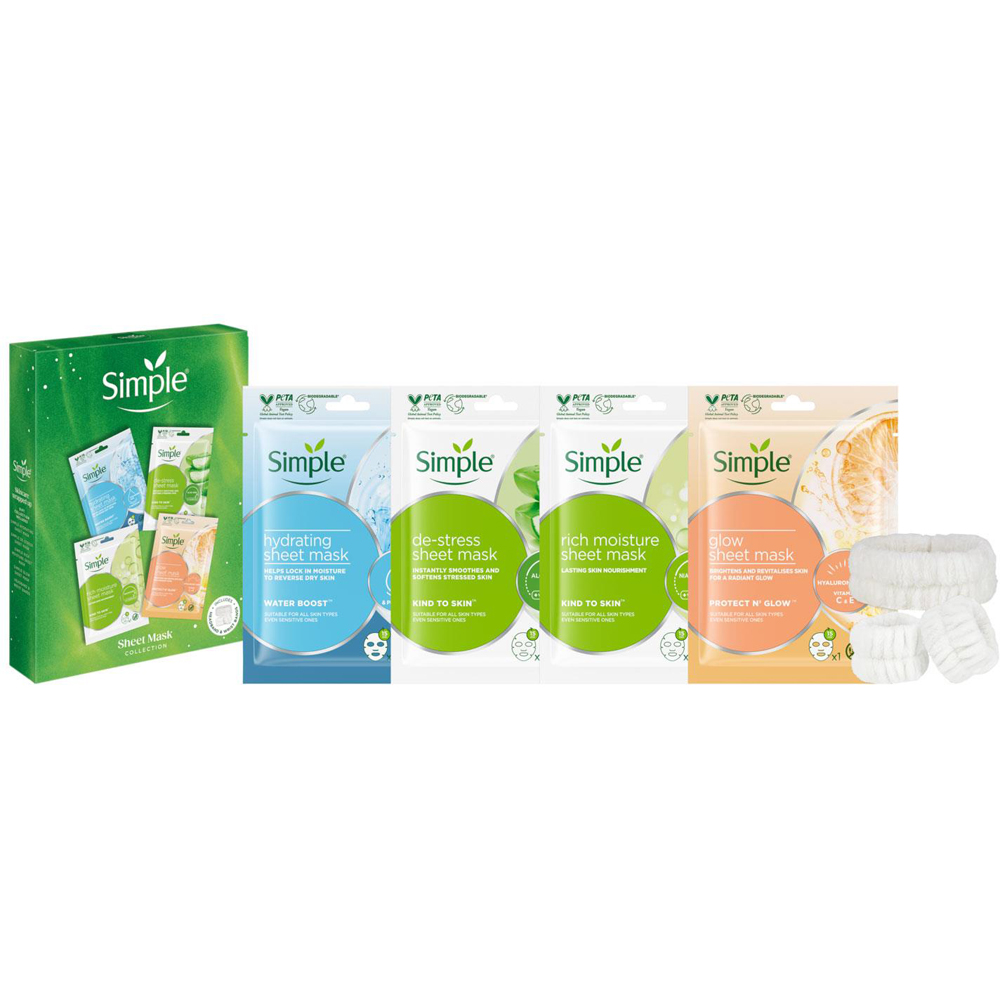 Simple Hydrating and Nourishing Facial Sheet Mask Gift Set Image 3