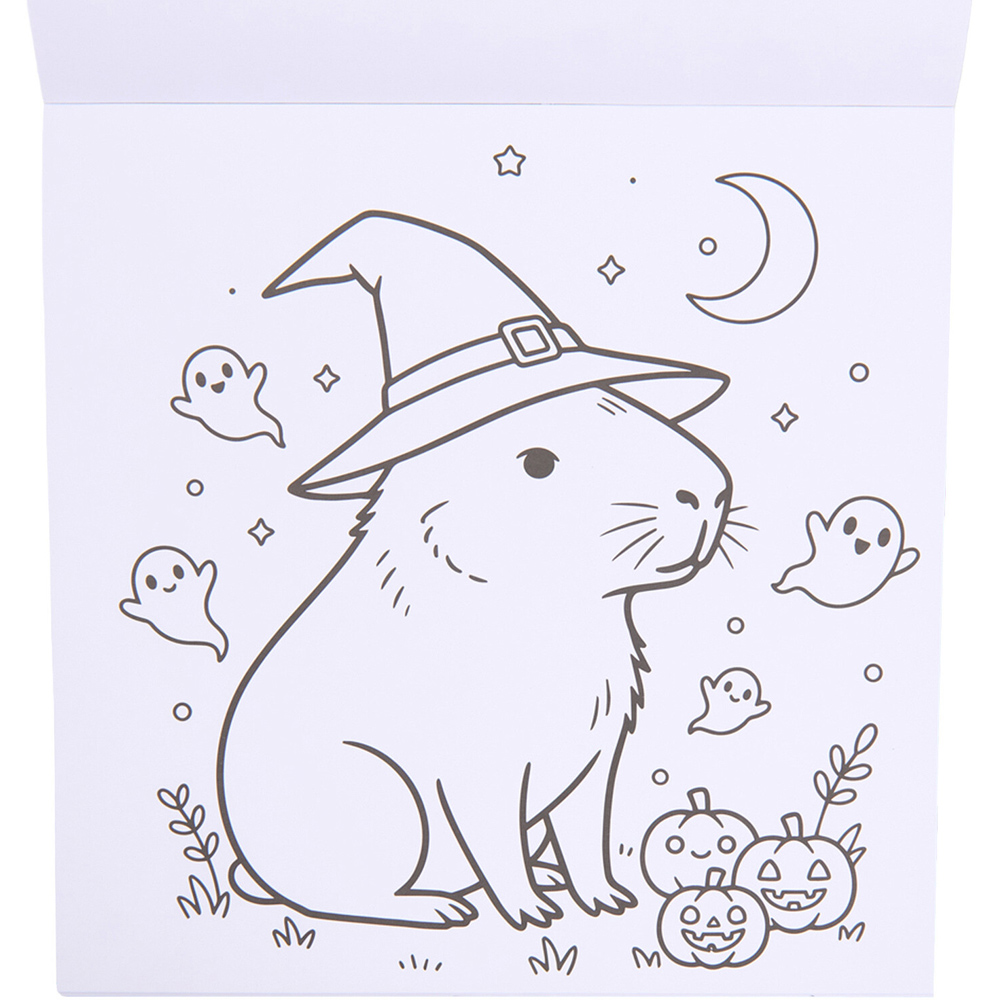 Halloween Capybara Cosy Colouring Book Image 3