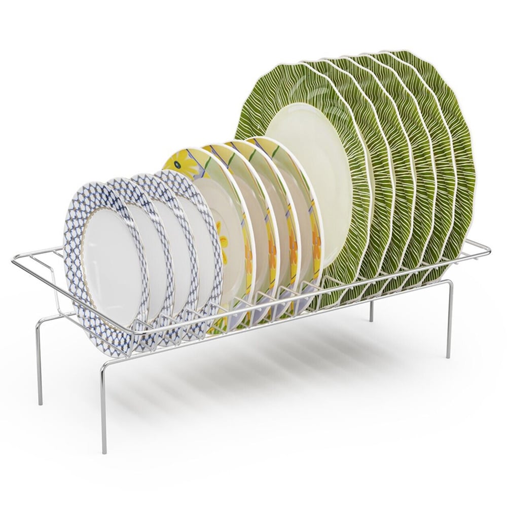 Costway 2 Tier Dish Drying Rack with Cutlery Holder Image 2