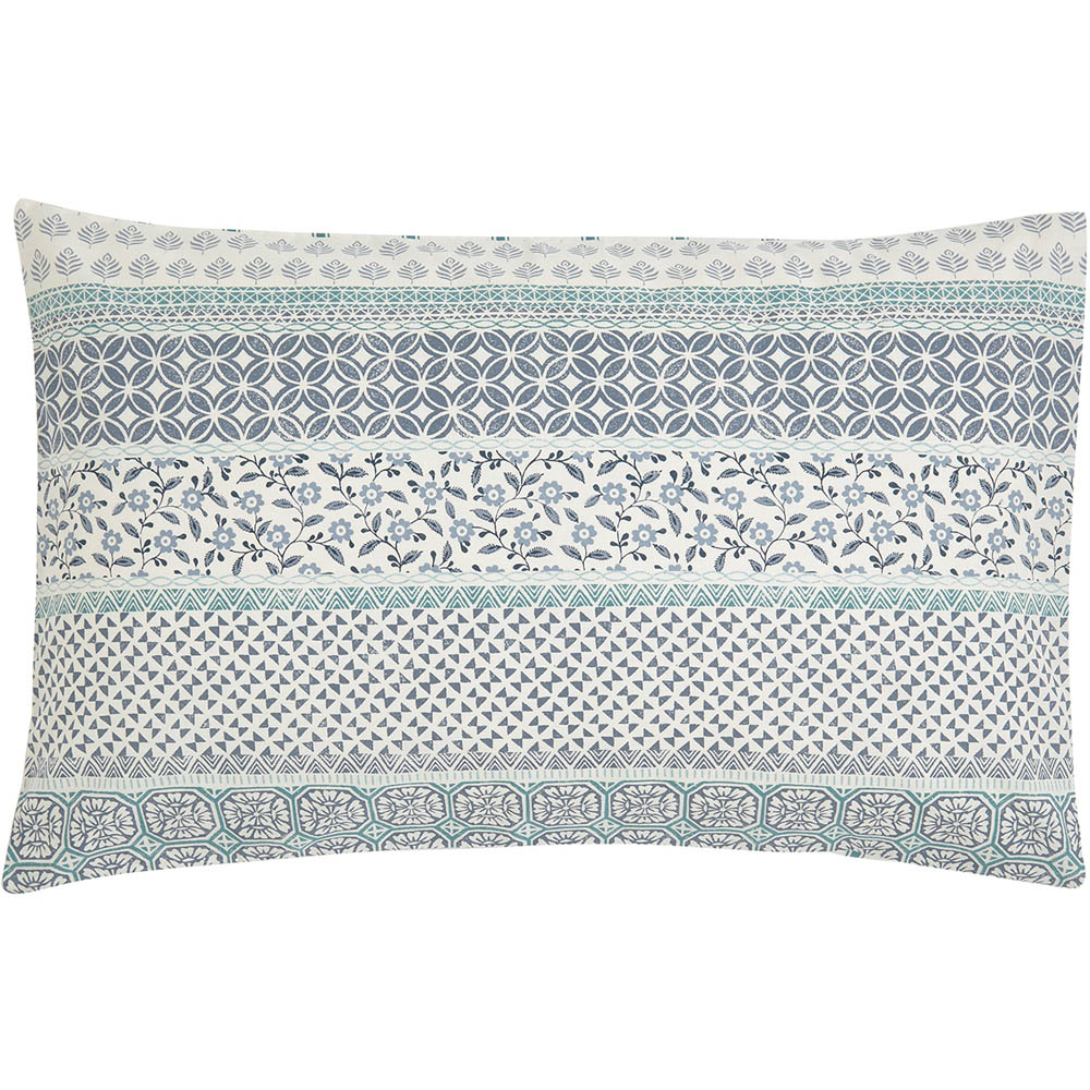 Helena Springfield Double Blue and Teal Folk Stripe Duvet Set Image 2