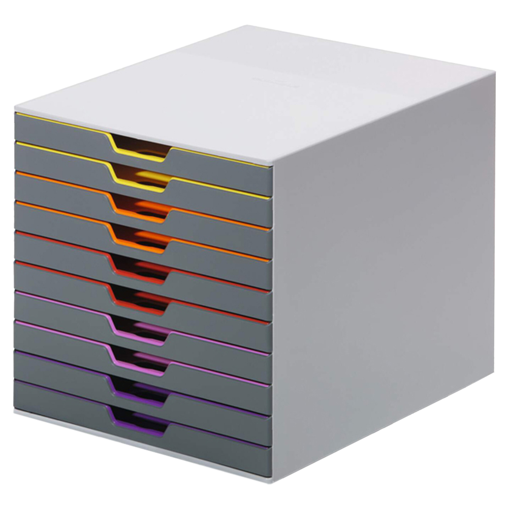 Durable VARICOLOR A4+ 10 Drawer Colour Coded Desk Organiser Image 1