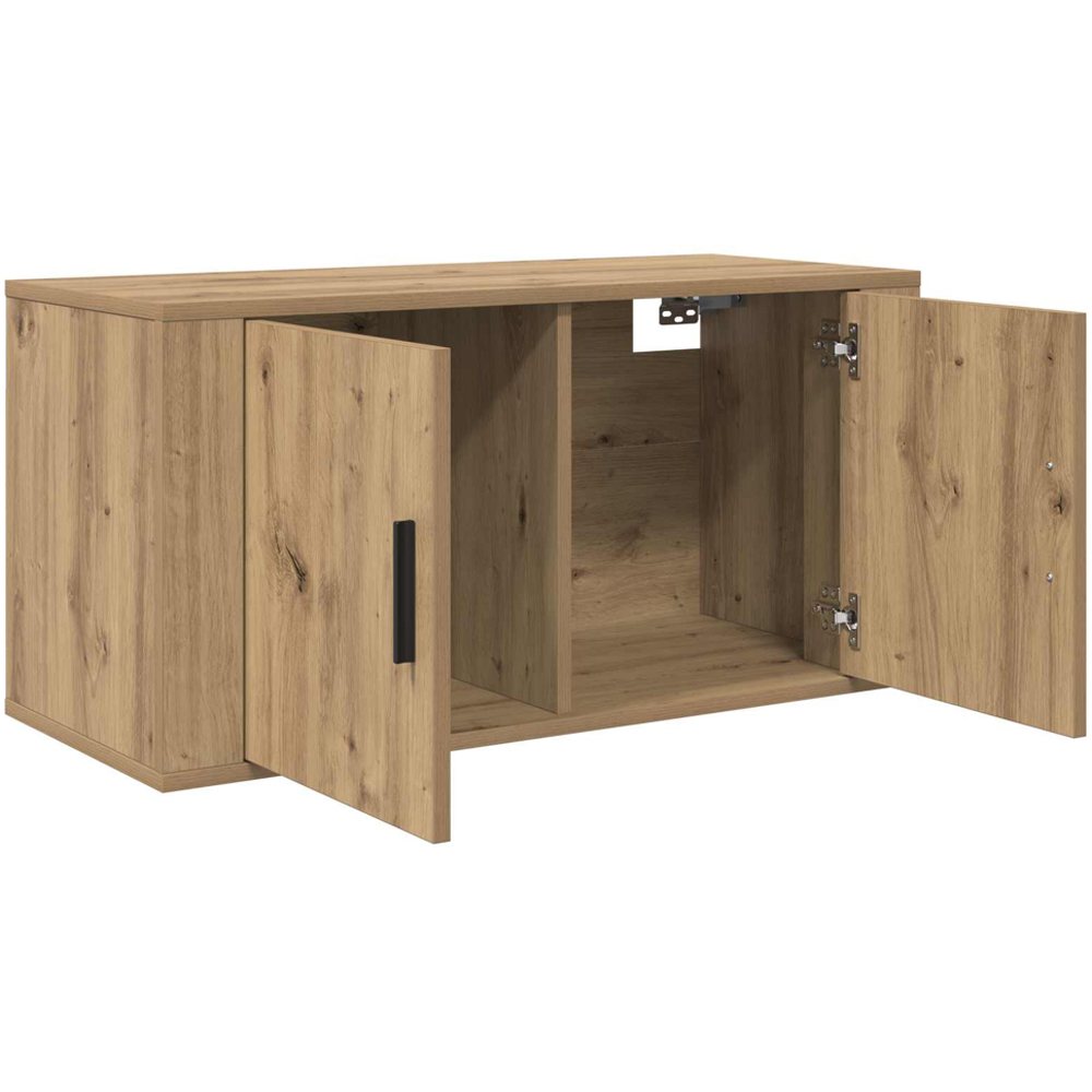 vidaXL 2 Door Artisan Oak Wall Mounted TV Unit Set of 2 Image 6