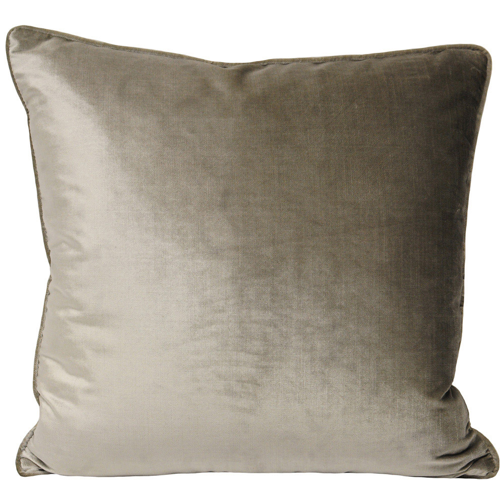 Paoletti Luxe Mink Velvet Piped Cushion Image 1