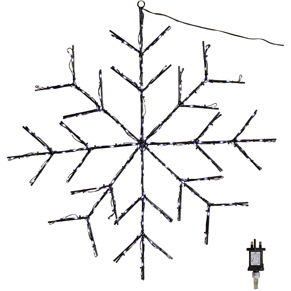 Samuel Alexander 196 White LED Light-Up Twinkling Christmas Snowflake 61cm Image 2